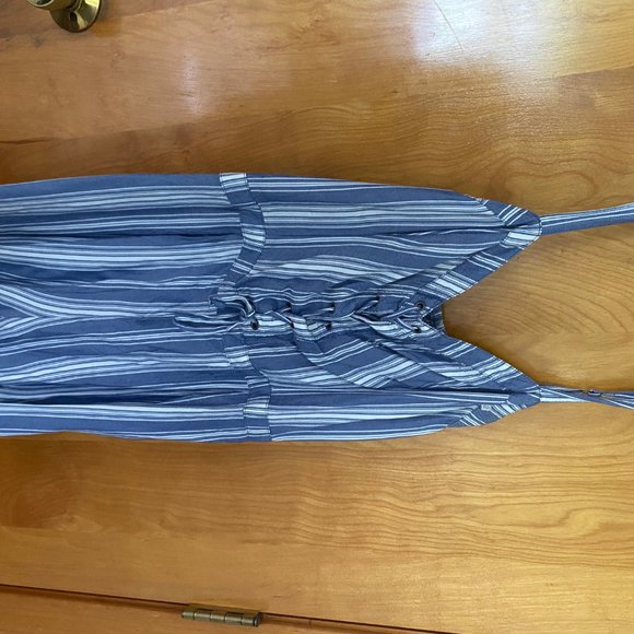 Blue Striped Romper - Picture 2 of 3